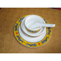 Haonai 4 pieces porcelain dinner set with customized logo